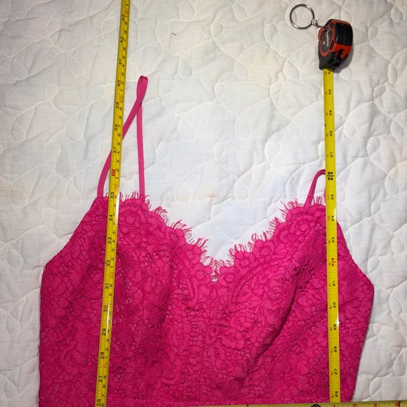 NWT J Crew Hot Pink Lace Tailored Slip Dress Women’s Sz 2 - Picture 7 of 8